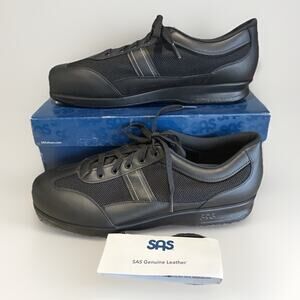 SAS Women's shoes B9361592 Black FT mesh leather size 12 N Lace-up ~ NEW